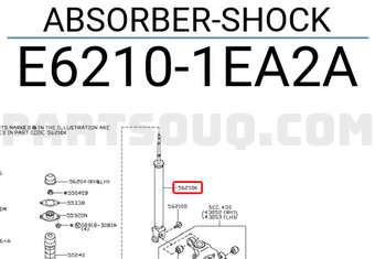 Nissan E62101EA2A ABSORBER-SHOCK