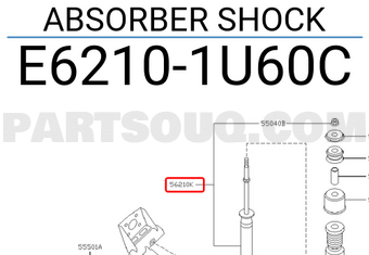 Nissan E62101U60C ABSORBER SHOCK