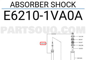 Nissan E62101VA0A ABSORBER SHOCK