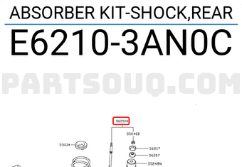 Nissan E62103AN0C ABSORBER KIT-SHOCK,REAR