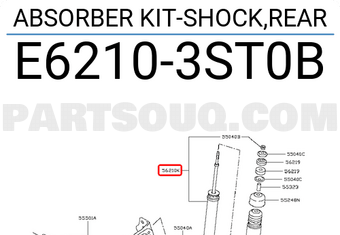 Nissan E62103ST0B ABSORBER KIT-SHOCK,REAR