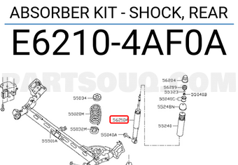 Nissan E62104AF0A ABSORBER KIT - SHOCK, REAR