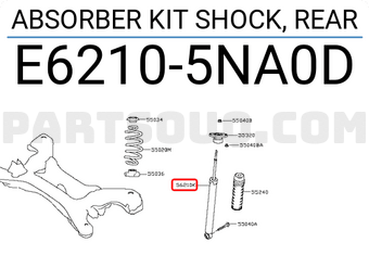 Nissan E62105NA0D STOSSDÄMPFERKIT HINTEN