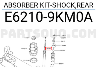 Nissan E62109KM0A ABSORBER KIT-SHOCK,REAR