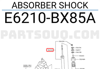 Nissan E6210BX85A ABSORBER SHOCK