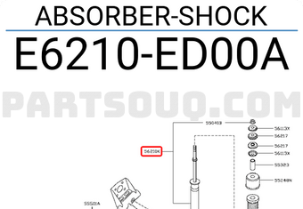 Nissan E6210ED00A ABSORBER-SHOCK