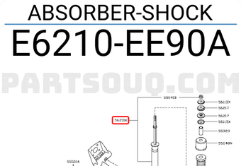 Nissan E6210EE90A ABSORBER-SHOCK