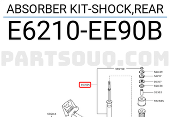 Nissan E6210EE90B ABSORBER KIT-SHOCK,REAR