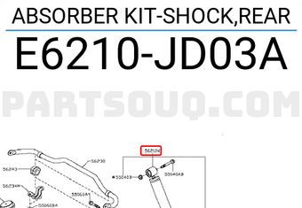 Nissan E6210JD03A ABSORBER KIT-SHOCK,REAR