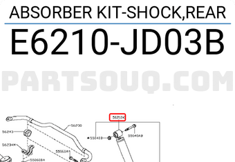 Nissan E6210JD03B ABSORBER KIT-SHOCK,REAR