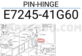 Nissan E724541G60 PIN-HINGE