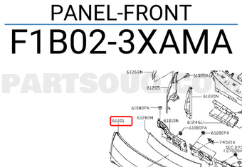 Nissan F1B023XAMA PANEL-FRONT