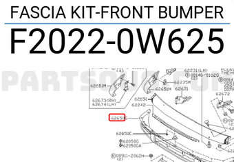 Nissan F20220W625 FASCIA KIT-FRONT BUMPER