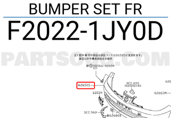 Nissan F20221JY0D BUMPER SET FR