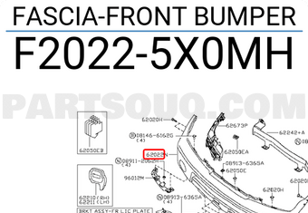 Nissan F20225X0MH FASCIA-FRONT BUMPER