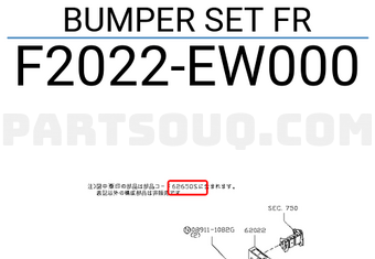 Nissan F2022EW000 BUMPER SET FR