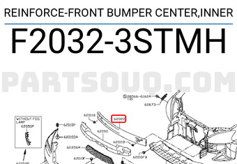 Nissan F20323STMH REINFORCE-FRONT BUMPER CENTER,INNER