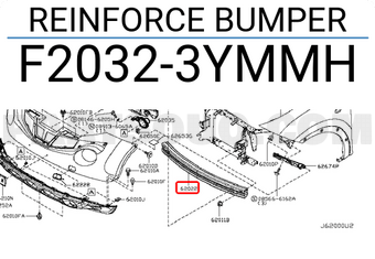 Nissan F20323YMMH REINFORCE BUMPER