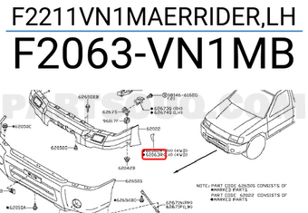Nissan F2063VN1MB F2211VN1MAERRIDER,LH