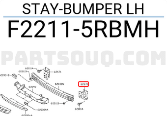 Nissan F22115RBMH STAY-BUMPER LH