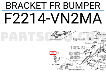 Nissan F2214VN2MA BRACKET FR BUMPER