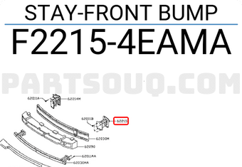 Nissan F22154EAMA STAY-FRONT BUMP
