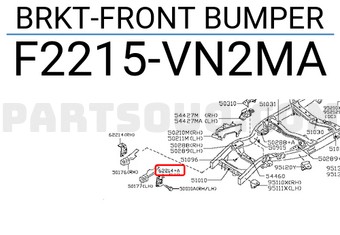Nissan F2215VN2MA BRKT-FRONT BUMPER