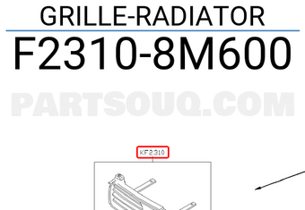 Nissan F23108M600 GRILLE-RADIATOR