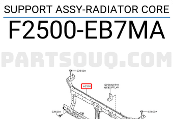 Nissan F2500EB7MA SUPPORT ASSY-RADIATOR CORE