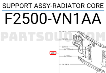 Nissan F2500VN1AA SUPPORT ASSY-RADIATOR CORE