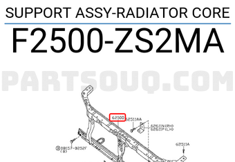 Nissan F2500ZS2MA SUPPORT ASSY-RADIATOR CORE