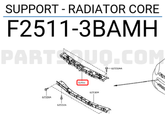 Nissan F25113BAMH SUPPORT - RADIATOR CORE