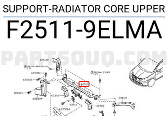 Nissan F25119ELMA SUPPORT-RADIATOR CORE UPPER