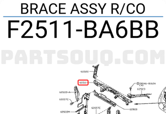 Nissan F2511BA6BB BRACE ASSY R/CO