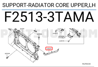 Nissan F25133TAMA SUPPORT-RADIATOR CORE UPPER,LH