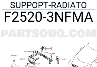 Nissan F25203NFMA SUPPOPT-RADIATO