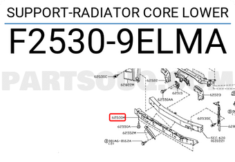 Nissan F25309ELMA SUPPORT-RADIATOR CORE LOWER