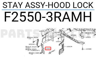 Nissan F25503RAMH STAY ASSY-HOOD LOCK