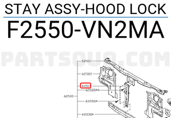 Nissan F2550VN2MA STAY ASSY-HOOD LOCK