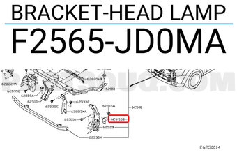 Nissan F2565JD0MA BRACKET-HEAD LAMP