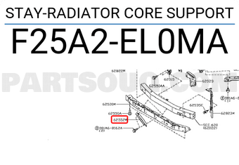 Nissan F25A2EL0MA STAY-RADIATOR CORE SUPPORT