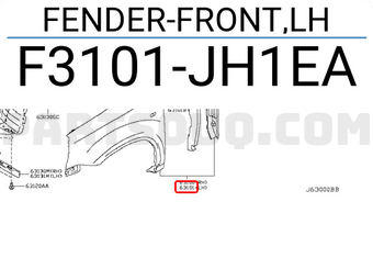 Nissan F3101JH1EA FENDER-FRONT,LH
