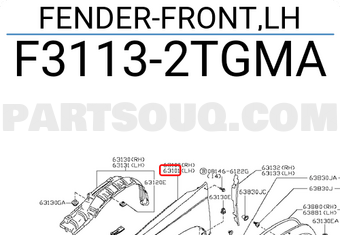 Nissan F31132TGMA FENDER-FRONT,LH