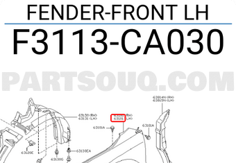 Nissan F3113CA030 FENDER-FRONT LH