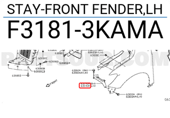 Nissan F31813KAMA STAY-FRONT FENDER,LH