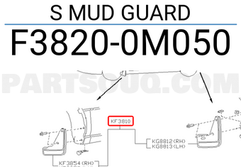 Nissan F38200M050 S MUD GUARD