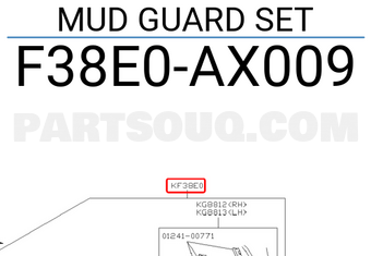 Nissan F38E0AX009 MUD GUARD SET