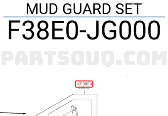 Nissan F38E0JG000 MUD GUARD SET