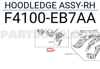 Nissan F4100EB7AA HOODLEDGE ASSY-RH