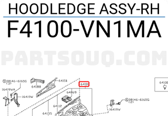 Nissan F4100VN1MA HOODLEDGE ASSY-RH